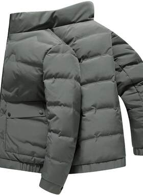 雪中飞立领轻暖工装多口袋羽绒服