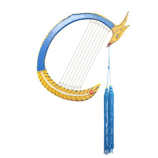 唐宫夜宴箜篌竖琴仿真舞蹈道具敦煌飞天舞凤头琴影楼古风摄影COS