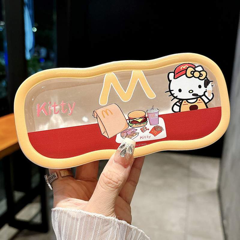 可爱kt猫眼镜新款盒磁吸便携防压随身近视眼墨镜学生高颜值收纳盒