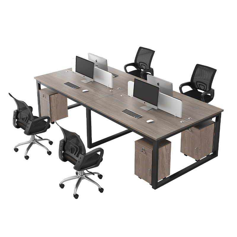 办公桌员工位四46人位职员桌子现代简约公司卡座屏风电脑桌椅组合