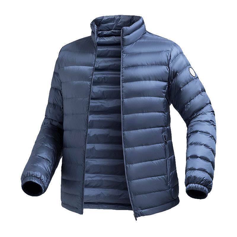雅鹿羽绒服男士2025秋冬季新款潮牌短款品牌立领轻便防寒轻薄外套