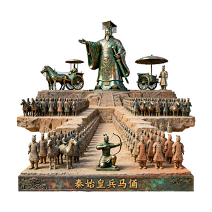 秦始皇兵马俑金属冰箱贴立体西安文创旅游景点纪念品陕西伴手礼物