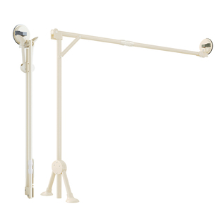 折叠晾衣架晾衣杆落地型可伸缩不占地方吸盘移动阳台小型晾衣神器