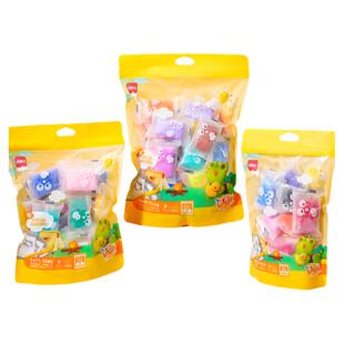 得力超轻粘土彩泥橡皮泥袋装儿童手工玩具diy安全彩泥不粘手儿童过家家食品制作玩具小学生幼儿园专用黏土