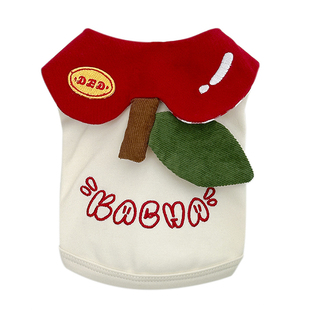 宠物衣服原创狗狗苹果居家服无袖马尔济斯小型犬可爱西施约克夏