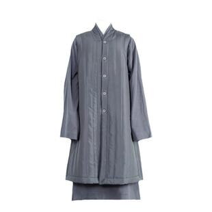 僧服马甲冬加厚长款僧服棉马甲出家人衣服僧侣服男女秋冬款棉马夹
