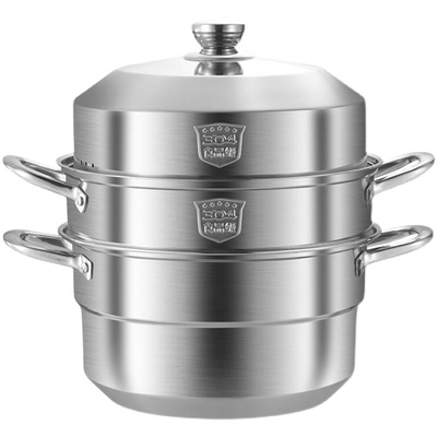 大号304不锈钢双三层蒸煮煤气灶