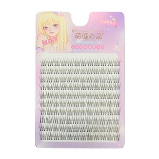 萌睫尚品大容量鱼尾婴儿弯假睫毛自然仿真仙女睫纯欲透明梗眼睫毛