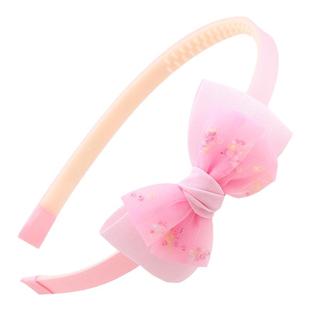 蝴蝶结儿童发箍可爱女童发卡带齿小女孩粉色防滑宝宝头箍甜美头饰