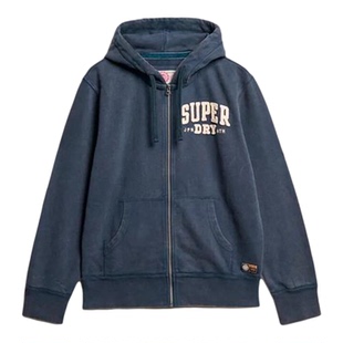 代购Superdry男士卫衣保暖舒适棉质连帽日常休闲外套潮流复古