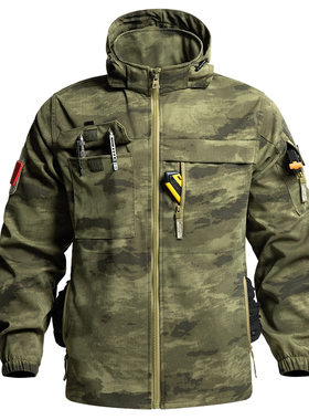 春秋款战术迷彩服耐磨耐脏工作服套装户外作训服建筑工地劳保服