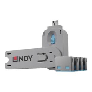 LINDY笔记本台式机资料 防盗电脑堵塞器USB锁 USB通用电脑锁