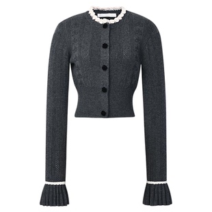 ORA GENESIS2025年秋季新品手钩花玫瑰针织开衫