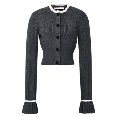 ORA GENESIS2025年秋季新品手钩花玫瑰针织开衫