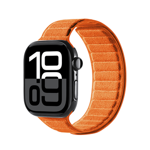 派派先生XAlcantara适用苹果S11 Ultra3手表iwatch10表带apple watch9磁吸S8翻毛皮S9新款男运动S7女腕带秋冬