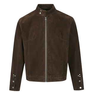 RULE BY ME 摩登年代美拉德哈灵顿夹克男女美式复古情侣麂皮外套