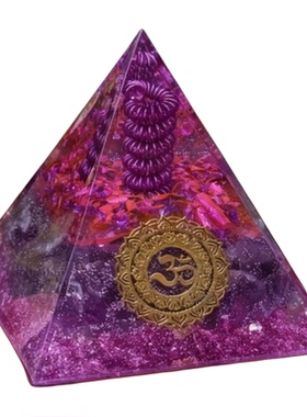 新中式水晶金字塔手工摆件