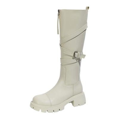 方巷大叔真皮长靴女两穿骑士靴子