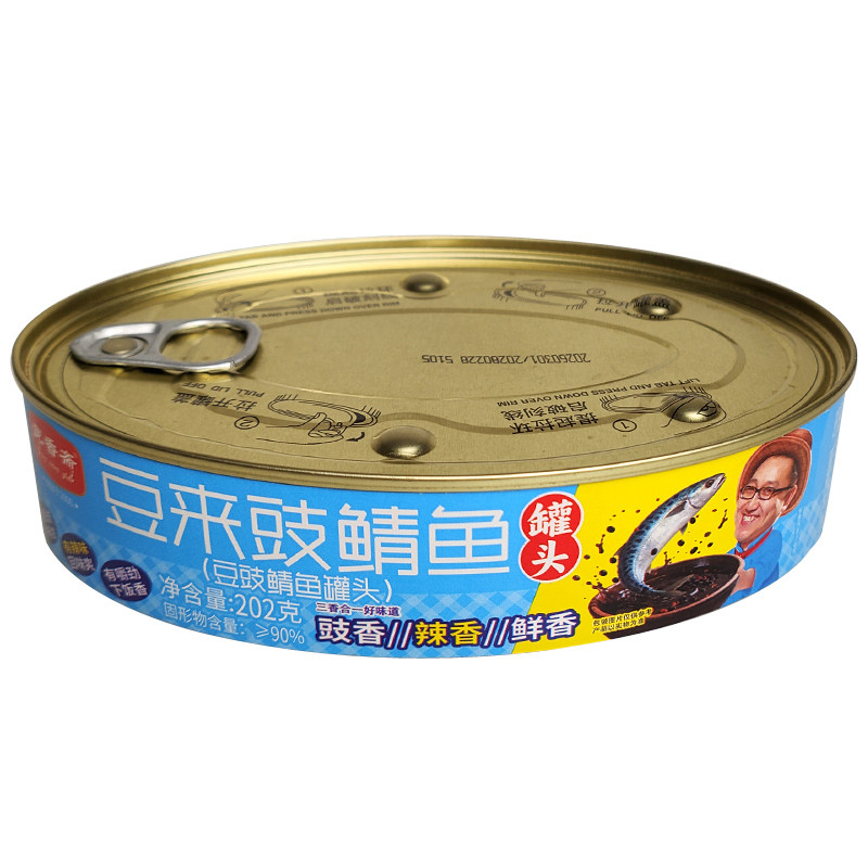 庞香斋豆豉鲭鱼罐头202g开罐即食