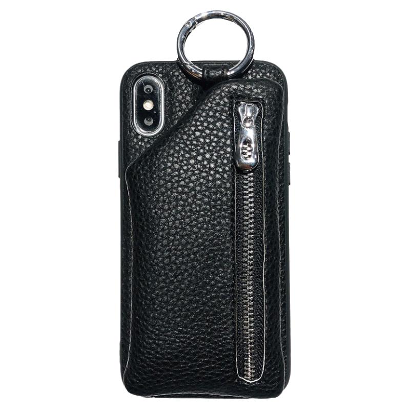 收纳储物iPhone17promax零钱包15苹果16p手机壳11指环适用12潮牌卡包女时尚口袋air装东西拉链钥匙包皮纹创意