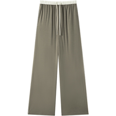 urlazh有兰橄榄绿气质通勤休闲裤