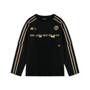 王橹杰同款 BJHG不计后果凉感速干长袖t恤男款春季红色打底衫卫衣