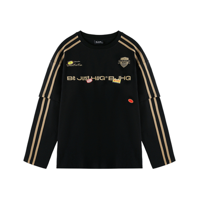 王橹杰同款BJHG长袖男t恤美式秋