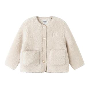 商场同款巴拉巴拉女童棉服儿童仿羊羔毛圆领外套2026春装新款童装