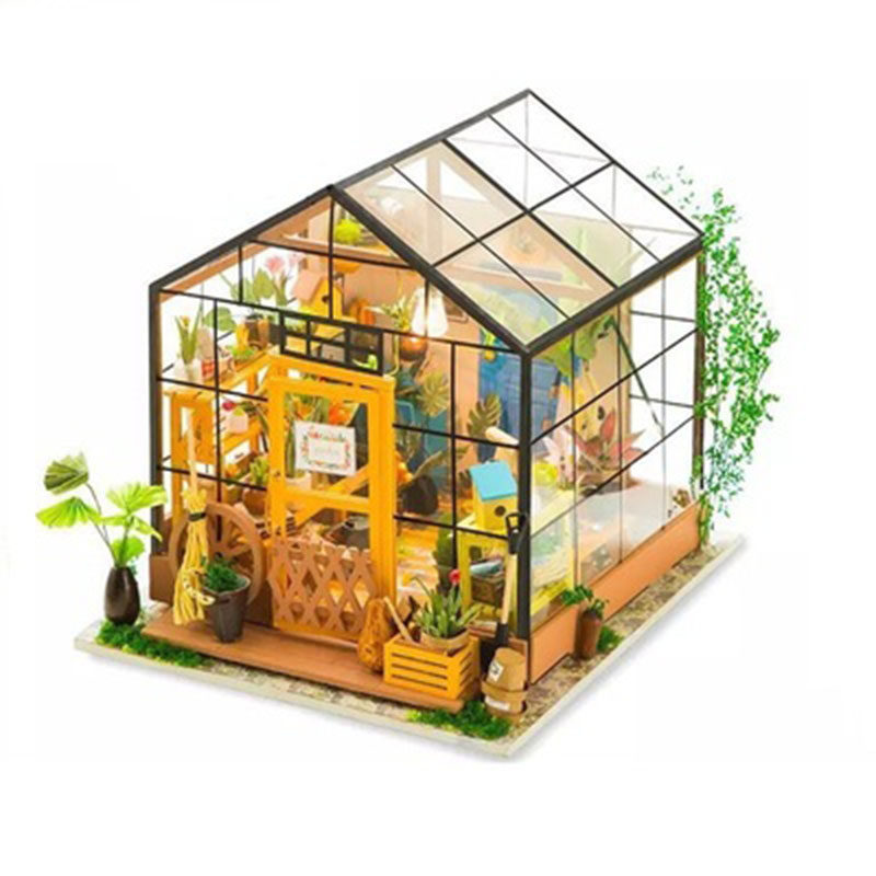 手工凯西花房减压艺术屋拼装模型