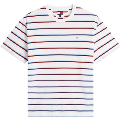 Tommy男装纯棉条纹宽松短袖T恤