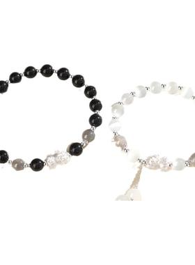 【999足银】貔貅情侣手串一对