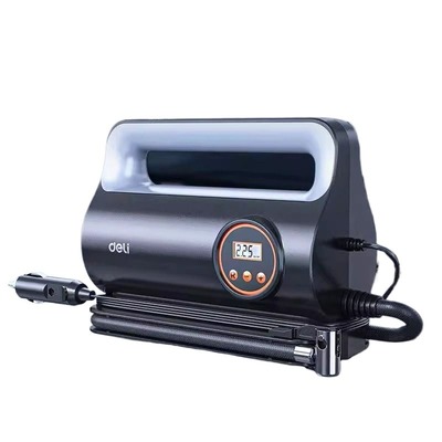 得力数显车载充气泵自动停机