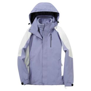 啄木鸟户外冲锋衣男女三合一可拆卸防风防水登山服可定制LOGO外套