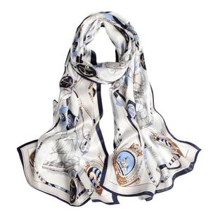 上海故事丝巾女100%纯桑蚕丝真丝围巾送妈妈长款防晒纱巾披肩围脖