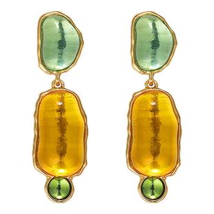 Exhibition/览物馆复古琉璃耳钉高级氛围感耳环轻奢小众耳饰耳夹