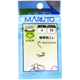 进口土肥富极小袖钩河童牌鱼钩极细袖无刺袖平打有刺白条鲫鱼红虫