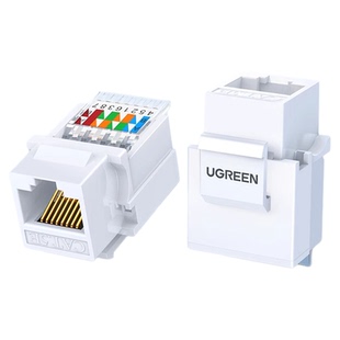 绿联网络模块六类超五类千兆免打cat6非屏蔽墙内网线更换rj45水晶头母座电脑网口插座信息面板综合布线接口