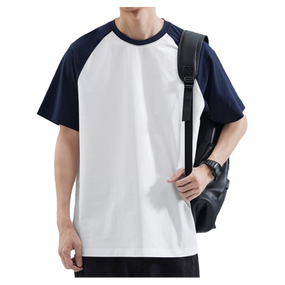 重磅纯棉280g短袖t恤男美式撞色