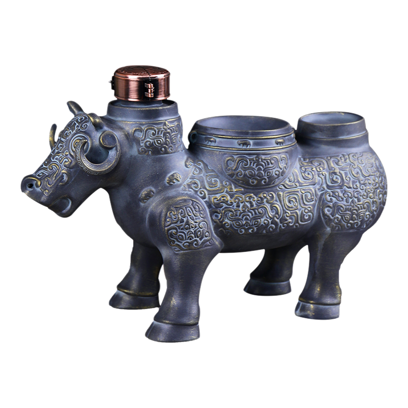 仿青铜器陶瓷酒瓶景德镇手工做