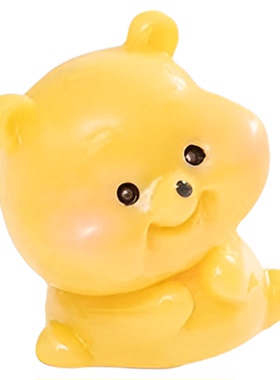 可爱薯条小熊公仔车载桌面摆件