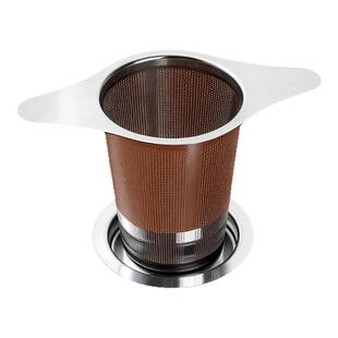 不锈钢茶漏茶滤家用创意双耳滤茶泡茶过滤器易清洗锥形茶叶分离器