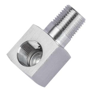 304不锈钢内外丝侧弯直角弯头转配加长六角外丝转换90度弯通2 4分