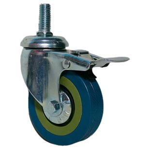 医用治疗车万向轮医疗手推车静音轮螺纹杆3寸4寸灰胶脚轮餐车轮子