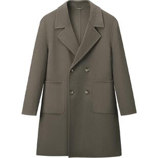 海澜之家轻商务全羊毛大衣秋冬款时尚老钱风保暖绅士外套男士