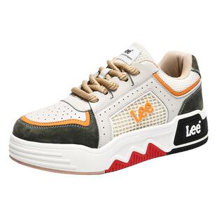 Lee春秋款男鞋2026新款潮鞋男生鞋子透气男士板鞋厚底增高面包鞋