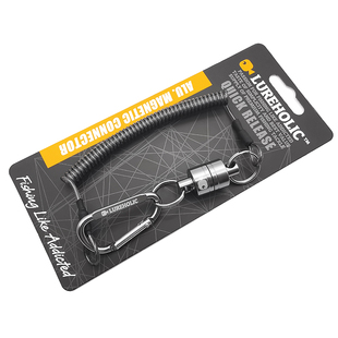 出口日本 路亚钓鱼多用途强磁力挂扣伸缩失手绳强磁扣快拔登山扣