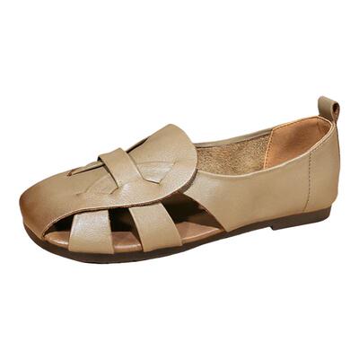 低帮软皮软底休闲牛筋头层牛皮