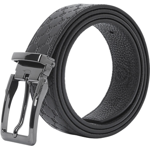gxg.jeans男装 压花设计男士腰带针扣真皮皮带腰带牛皮25夏新品