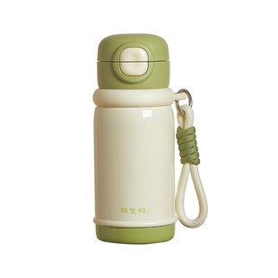 物生物保温杯女高颜值2026新款学生上学小巧便携儿童吸管水杯男款