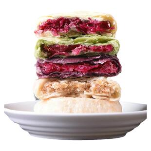 云南清真鲜花饼昆明特产食品木梓园玫瑰花饼纯素现烤零食糕点20枚